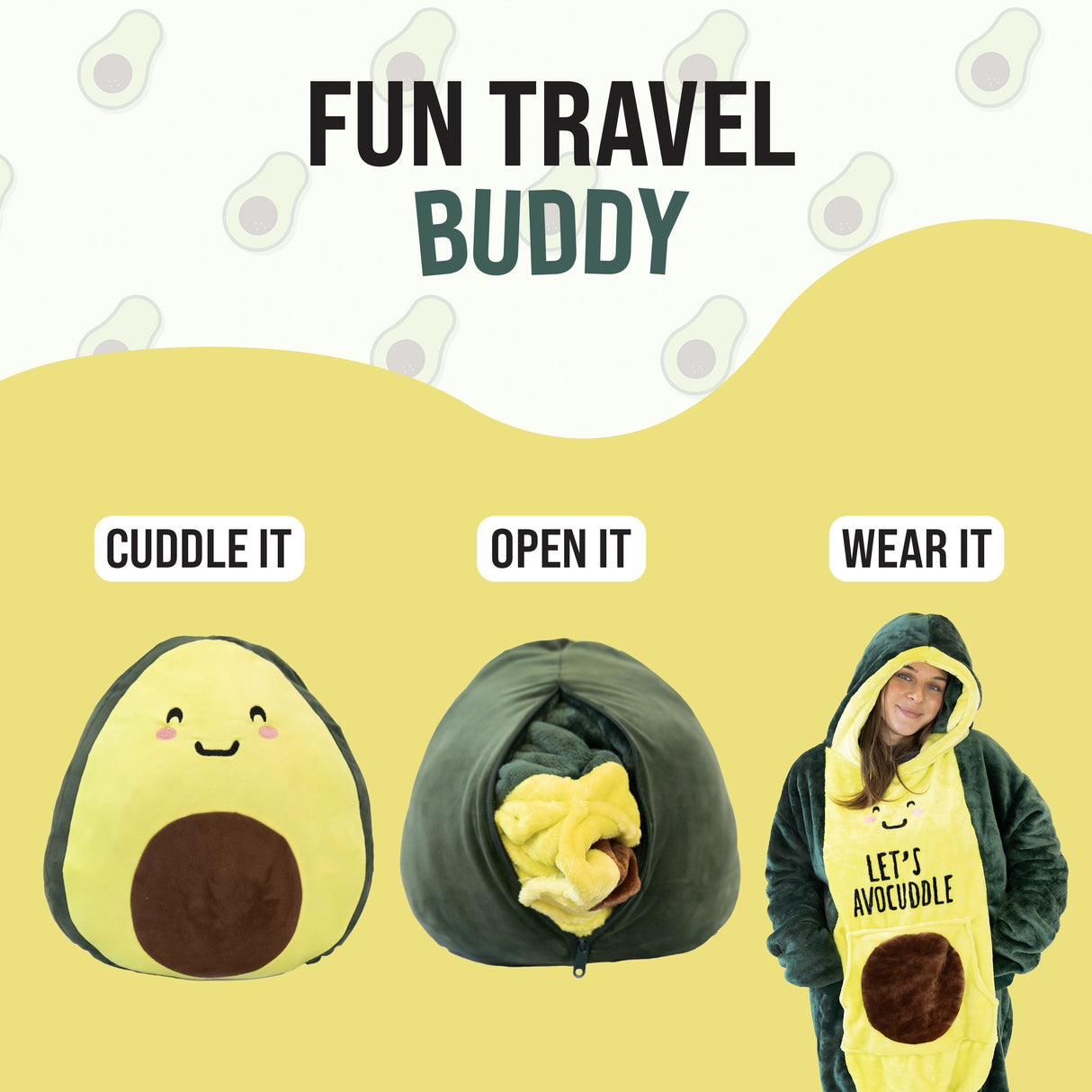 Avocado Snugible 2-in-1 Blanket Hoodie & Pillow