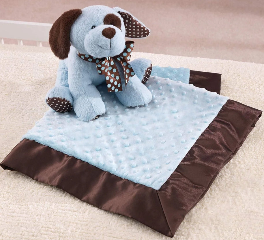 "Blinky" the 10.5in Blue Plush Puppy and Blanket Set by KidKraft