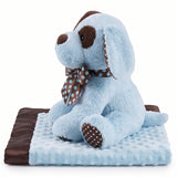 "Blinky" the 10.5in Blue Plush Puppy and Blanket Set by KidKraft