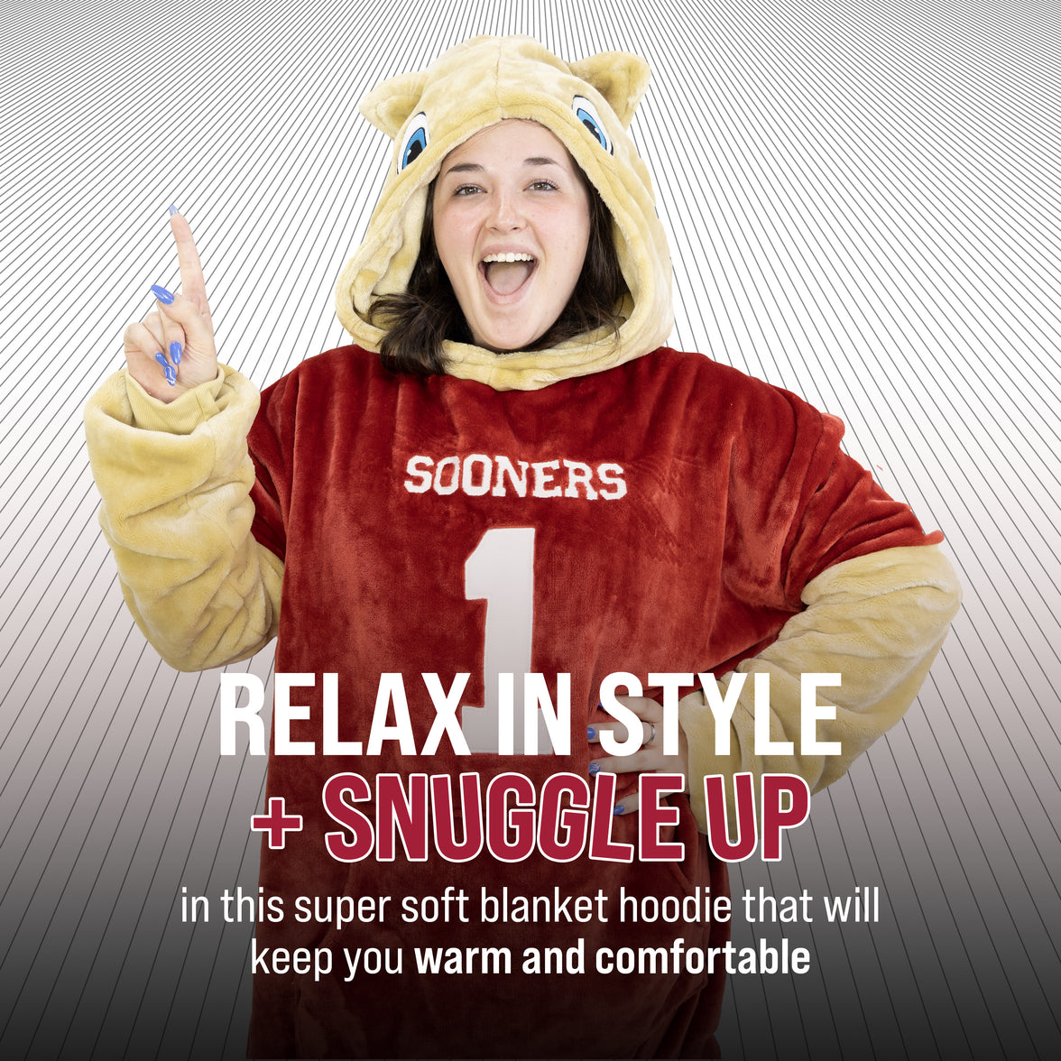 University of Oklahoma Boomer Snugible 2-in-1 Blanket Hoodie & Pillow