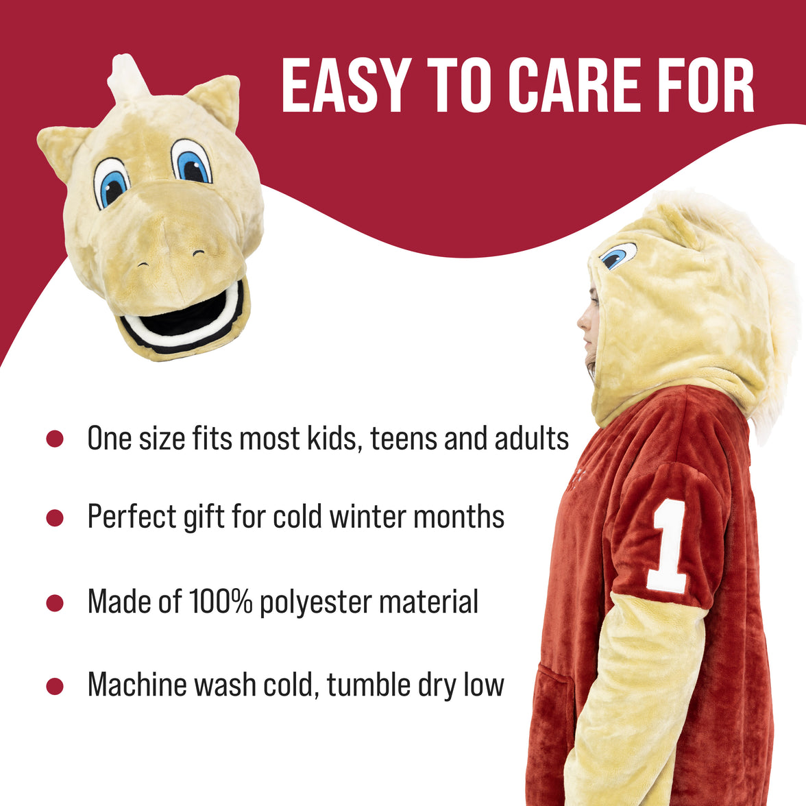 University of Oklahoma Boomer Snugible 2-in-1 Blanket Hoodie & Pillow