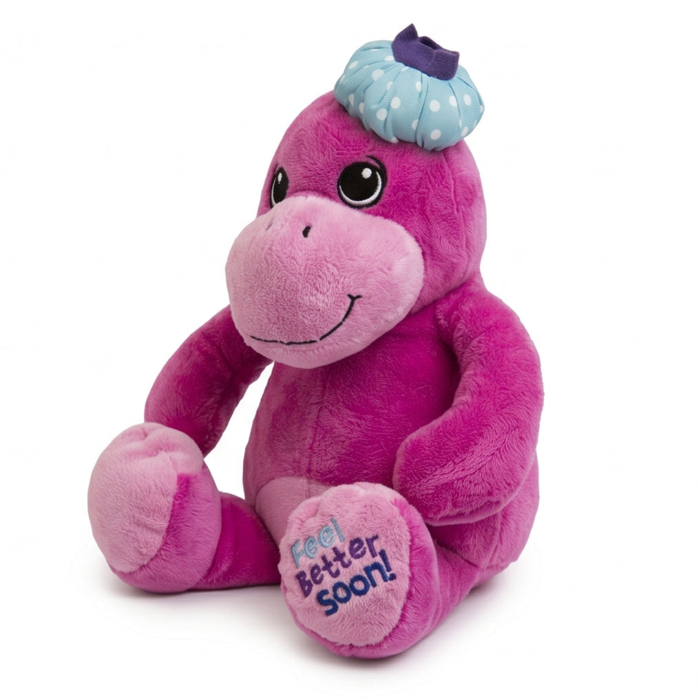 "Bubblegum" the 12in Feel Better Soon Pink Plush Monkey