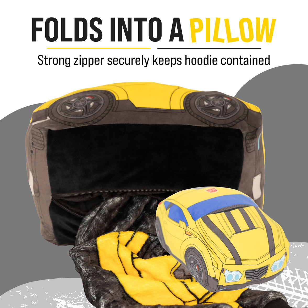 Hasbro | Transformers Bumble Bee Snugible 2-in-1 Blanket Hoodie & Pillow