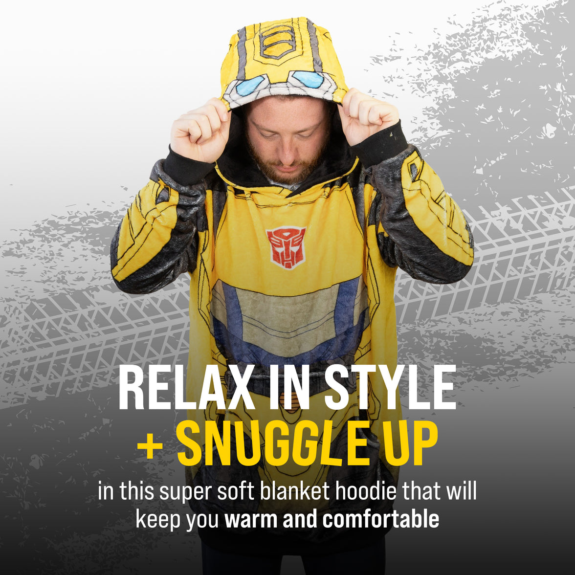 Hasbro | Transformers Bumble Bee Snugible 2-in-1 Blanket Hoodie & Pillow