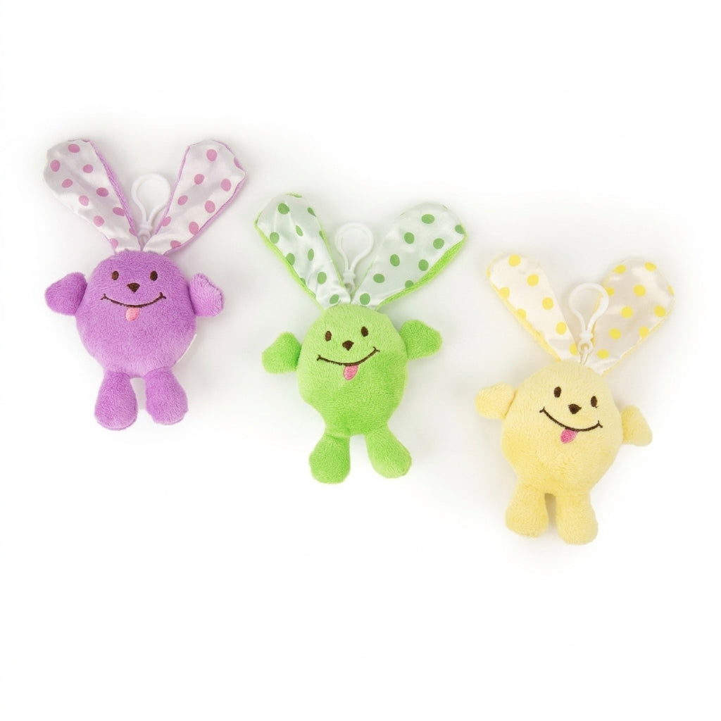 Bunny Backpack Clips (Set of 3) by Beverly Hills Teddy Bear Co