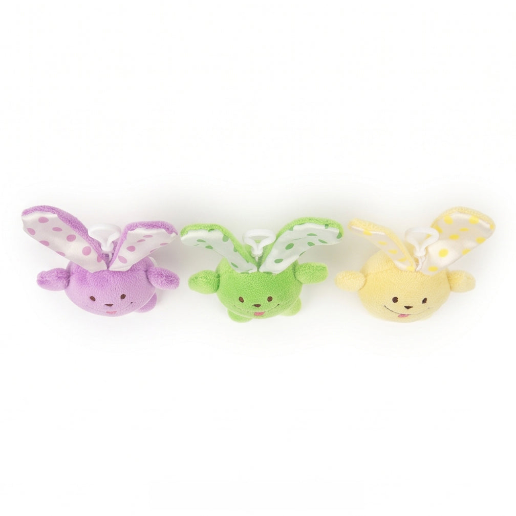 Bunny Backpack Clips (Set of 3) by Beverly Hills Teddy Bear Co