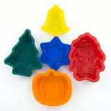 Carefree Kitchen Mini Silicone 5-piece Holiday Bakeware