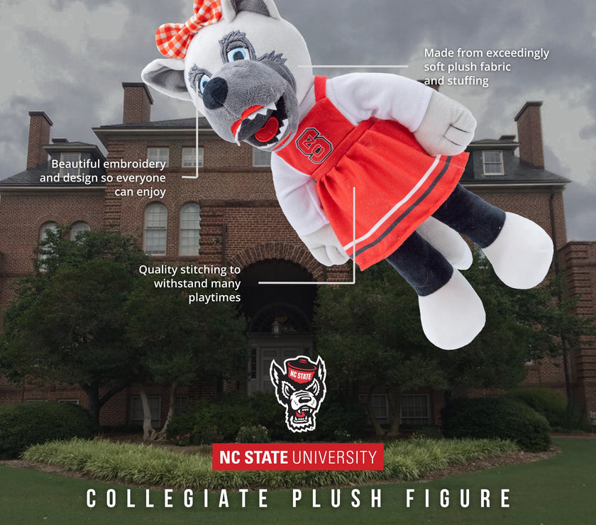 North Carolina State University Ms. Wuf 14 Inch Plush Figure "Wholesale"