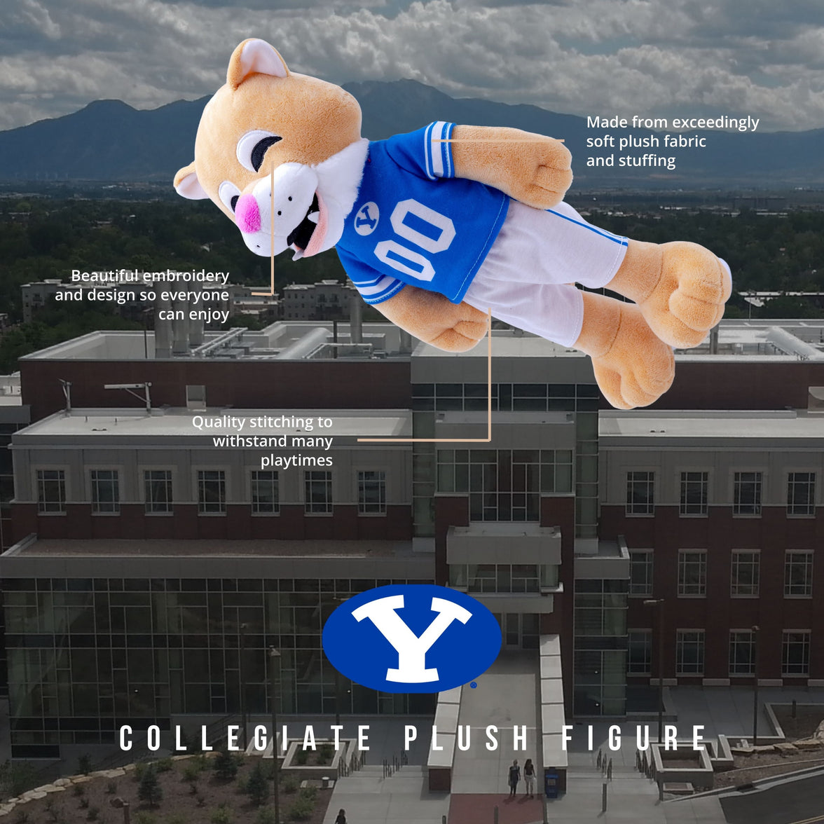 Official 14-inch BYU Cosmo the Cougar Plush Doll – Go Cougars!