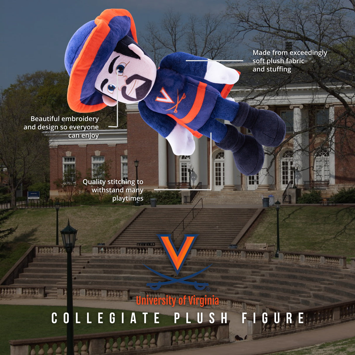 University of Virginia Cavman 14 Inch Plush Figure