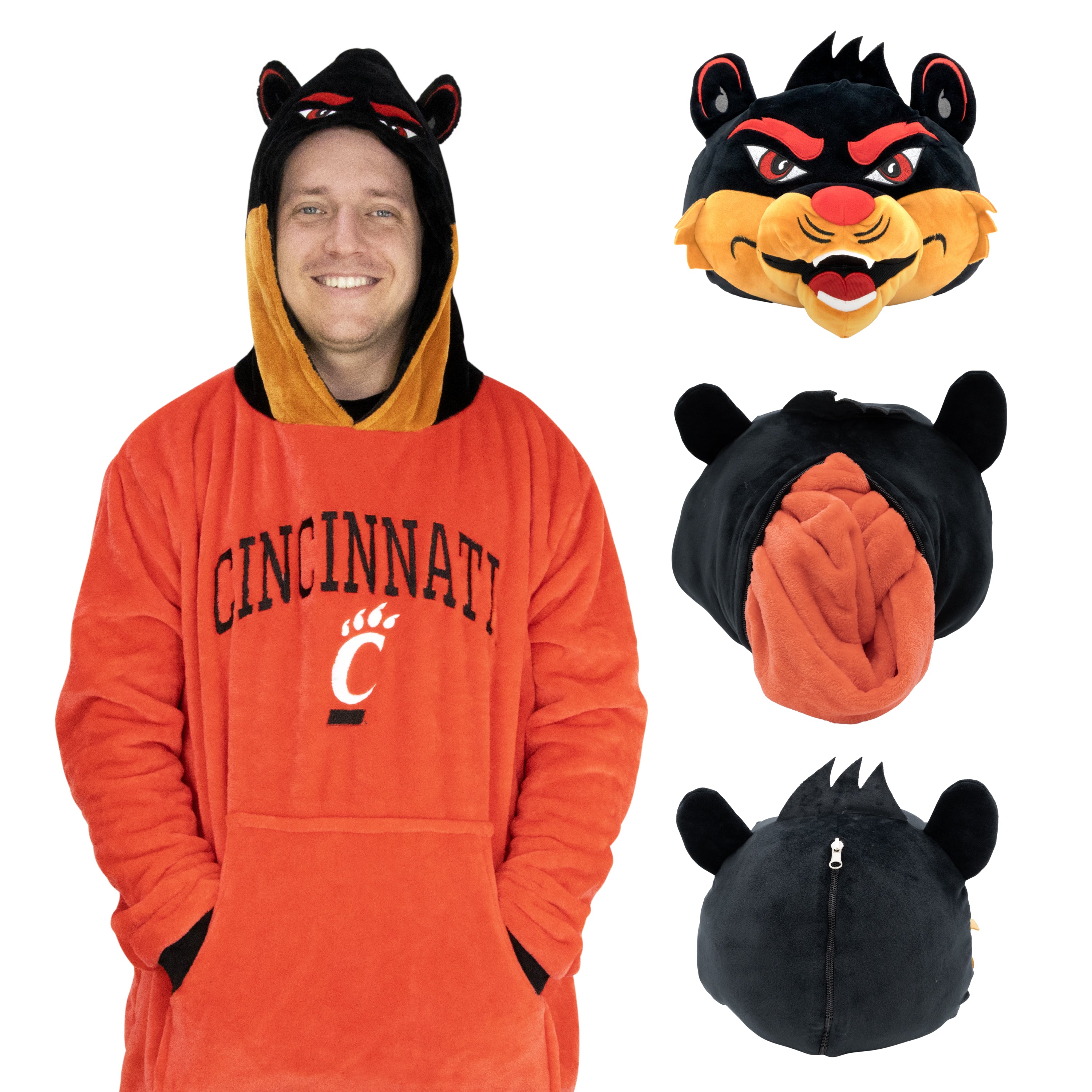University of Cincinnati Bearcats Snugible 2-in-1 Blanket Hoodie & Pillow