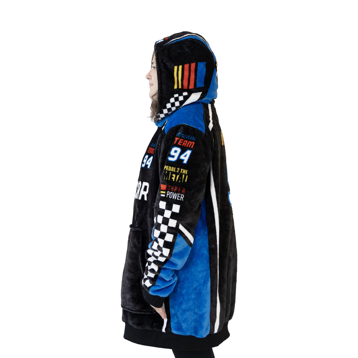 NASCAR | Black Racing Suit Snugible 2-in-1 Blanket Hoodie & Pillow