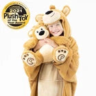 Pawley Bear Blanket Hoodie Plush Wearable Sweatshirt Kids Teens Adults Cozy