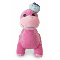 "Delia" the 18in Feel Better Soon Pink Plush Dinosau