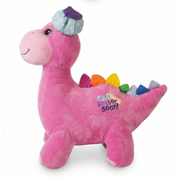 "Delia" the 18in Feel Better Soon Pink Plush Dinosau
