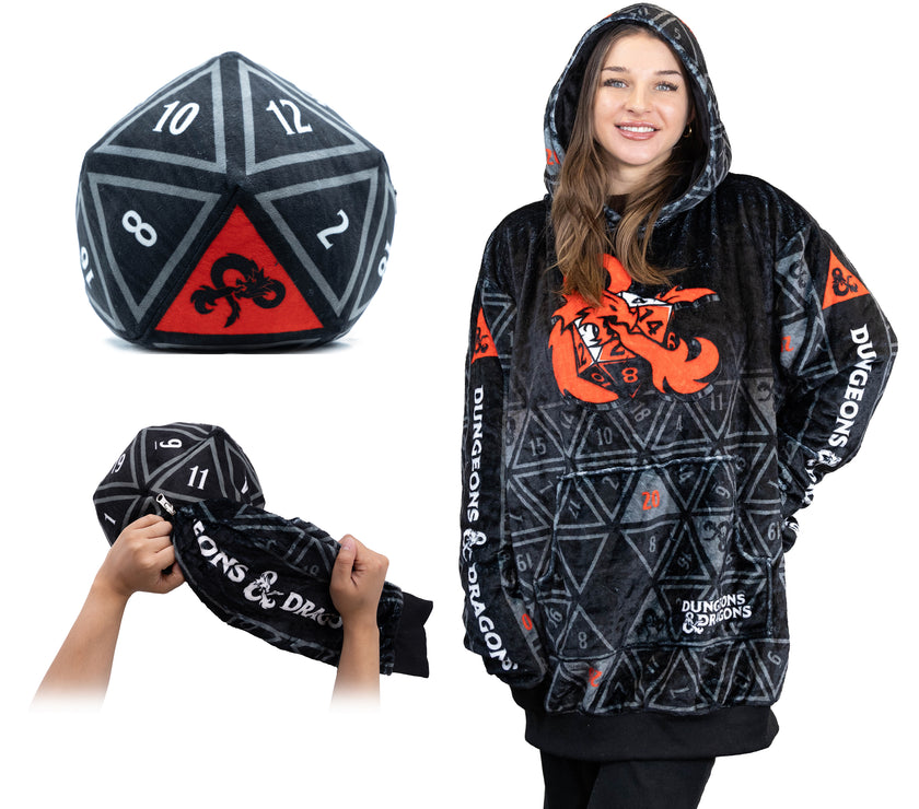 Hasbro | Dungeons & Dragons Snugible 2-in-1 Blanket Hoodie & Pillow