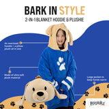 Sharewood Forest Friends Snugible Dougie the Dog Kids Size | Blanket Hoodie & Pillow