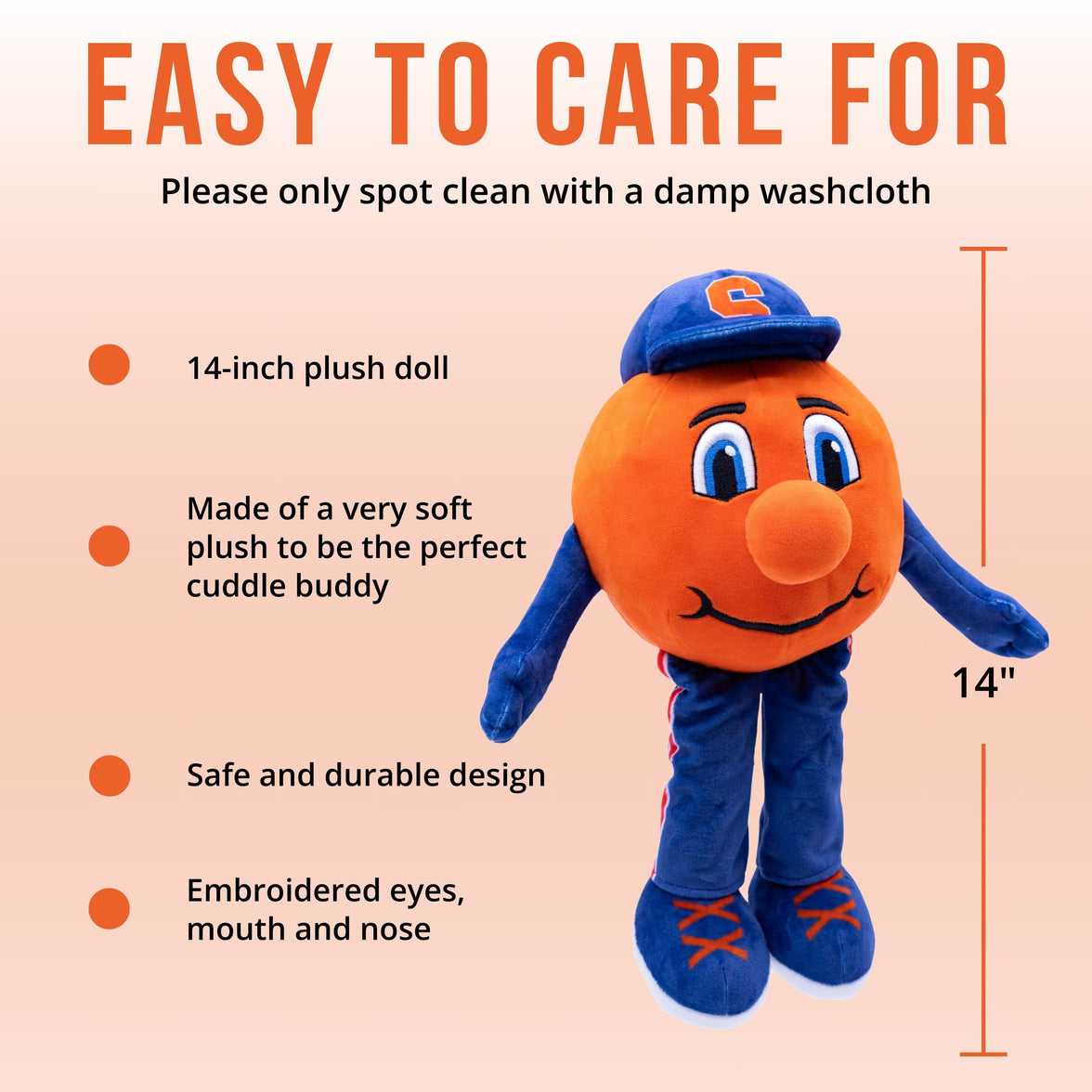 Syracuse University Otto the Orange 14 Inch Plush Figure "Wholesale"