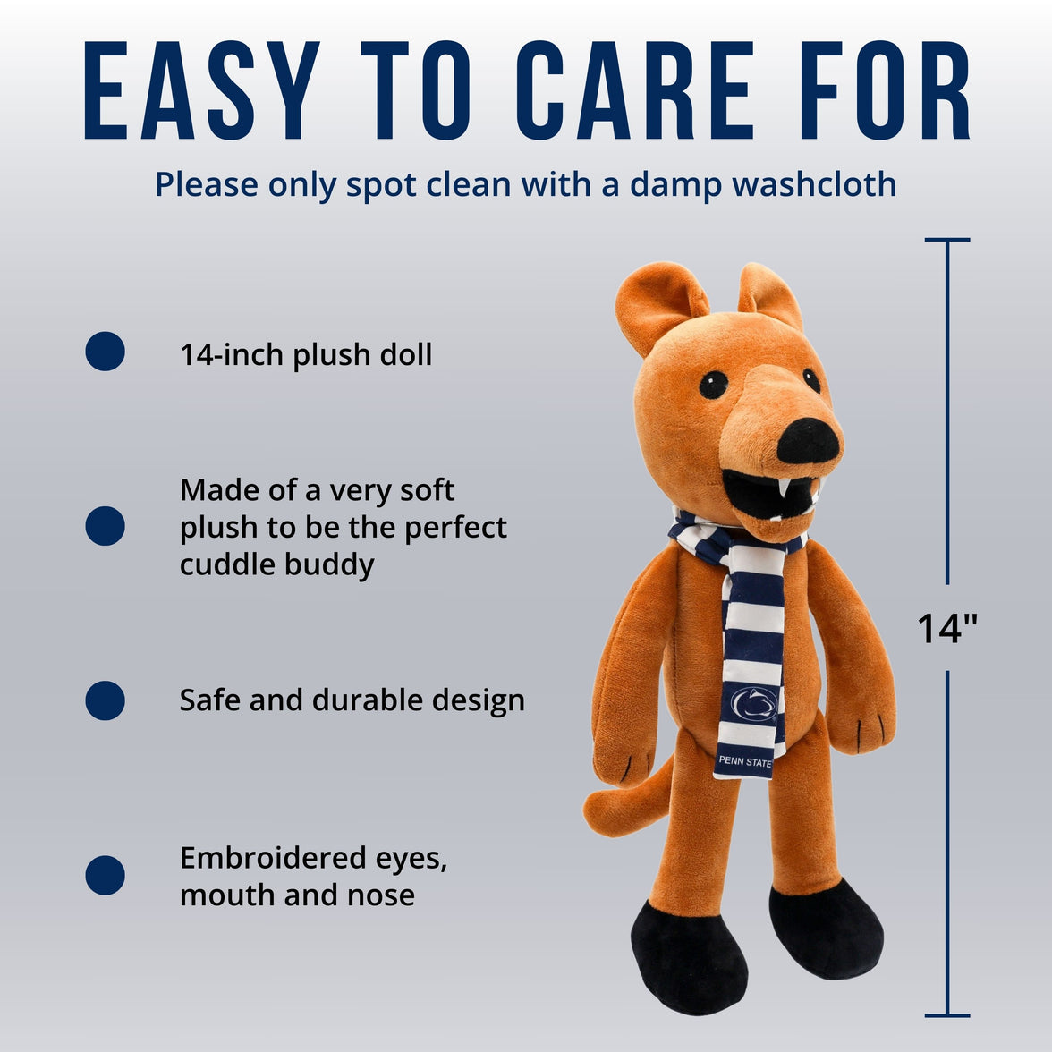 Penn State University Nittany Lion 14 Inch Plush Figure "Wholesale"