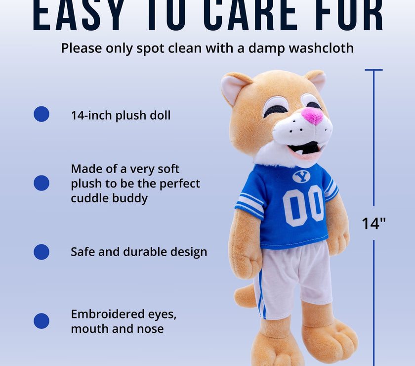 Brigham Young University Cosmo The Cougar 14 Inch Plush Figure "Wholesale"