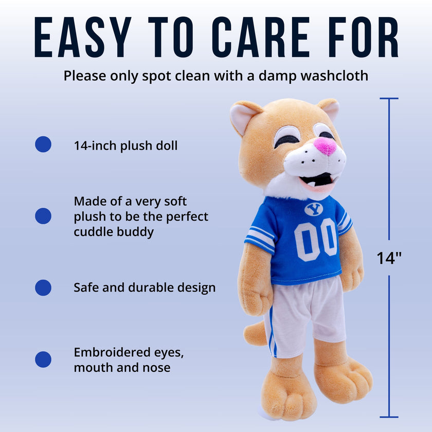Brigham Young University Cosmo The Cougar 14 Inch Plush Figure "Wholesale"