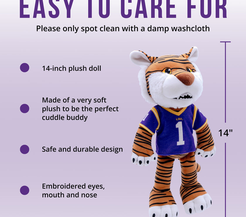 Louisiana State University "LSU" Mike the Tiger 14 Inch Plush Figure "Wholesale"