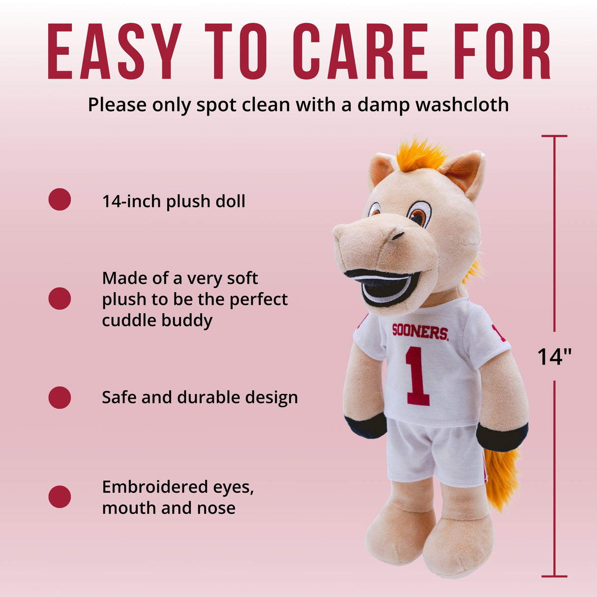 University Of Oklahoma Sooner 14 Inch Plush Figure