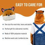 Sharewood Forest Friends Snugible Fiona the Fox Adult | Blanket Hoodie & Pillow