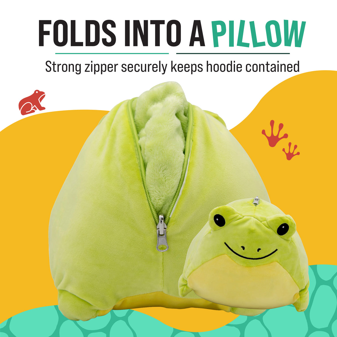 Fren Froggie Kids Snugible 2-in-1 Blanket Hoodie & Pillow