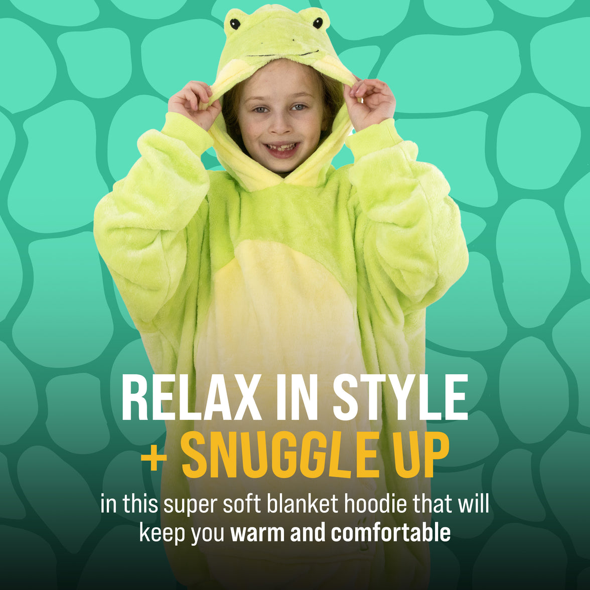 Fren Froggie Kids Snugible 2-in-1 Blanket Hoodie & Pillow