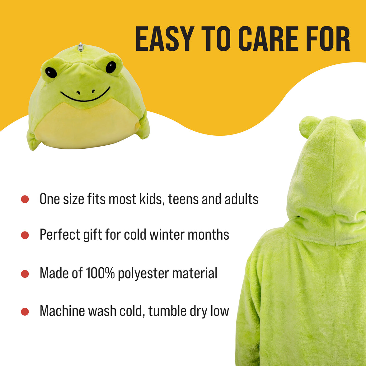 Fren Froggie Kids Snugible 2-in-1 Blanket Hoodie & Pillow
