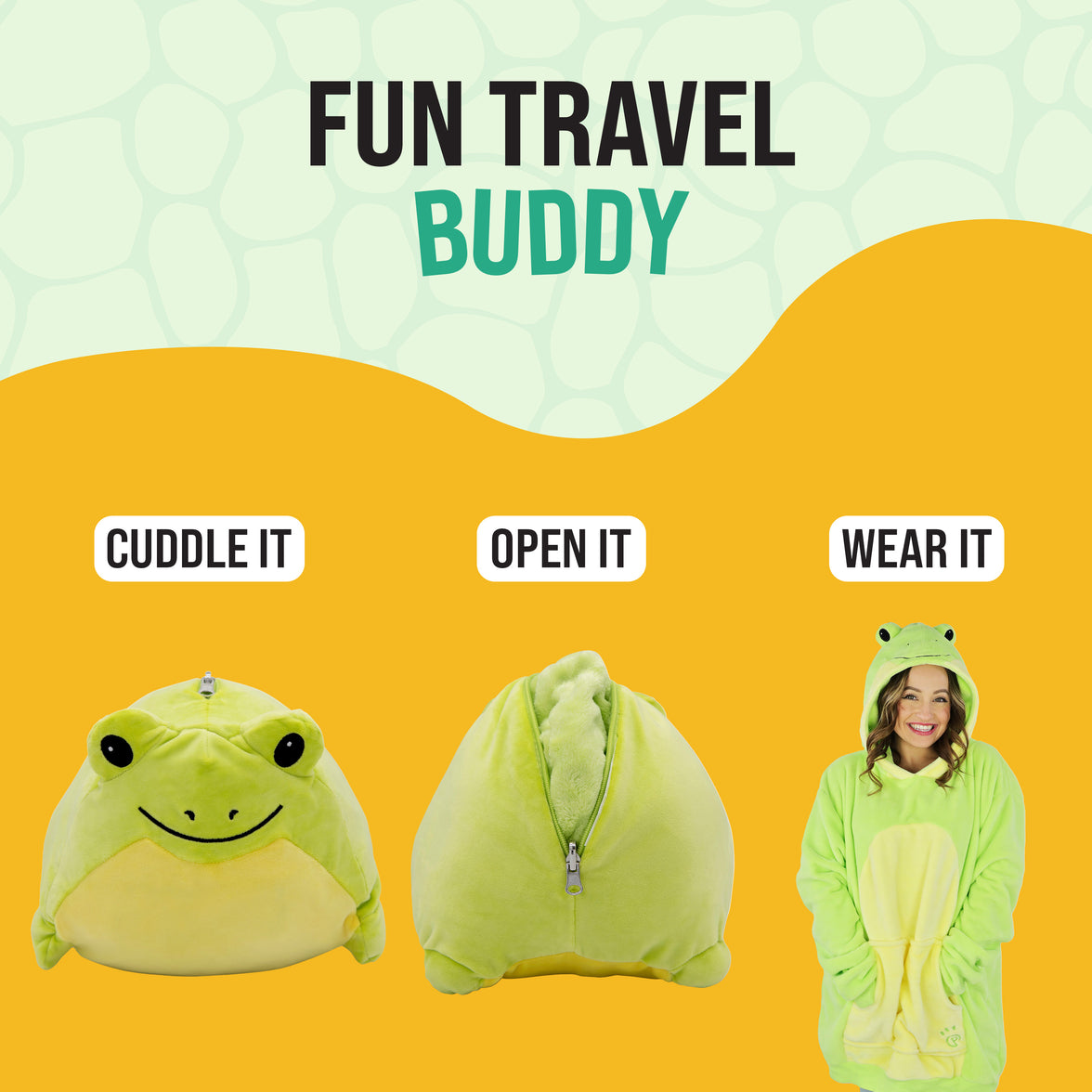 Fren Frog Snugible 2-in-1 Blanket Hoodie & Pillow