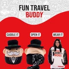 Hasbro Monopoly Rock & Roll Snugible Hoodie Blanket 2in1 Plush Pillow