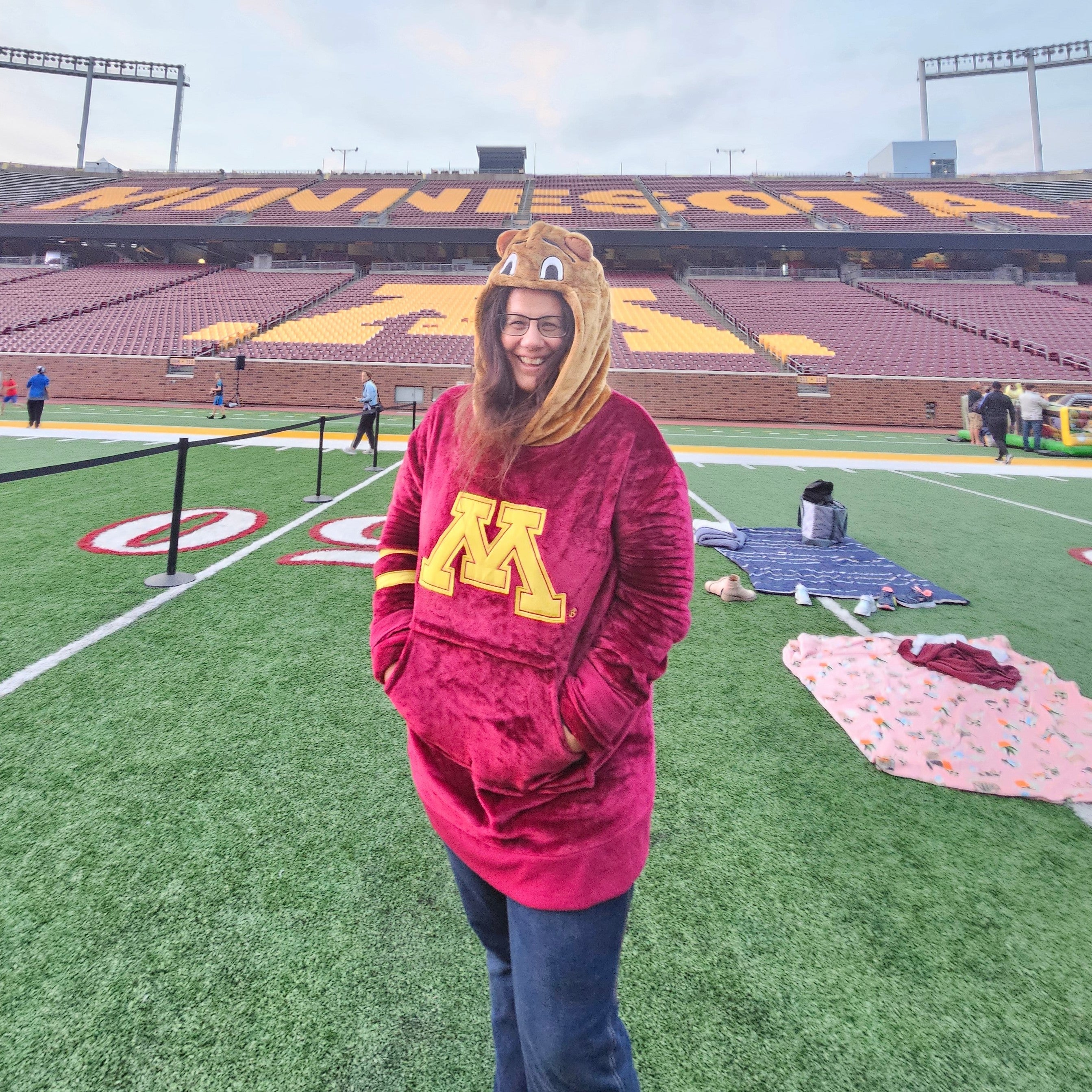 University of Minnesota Gophers Goldy Snugible 2-in-1 Blanket Hoodie & Pillow