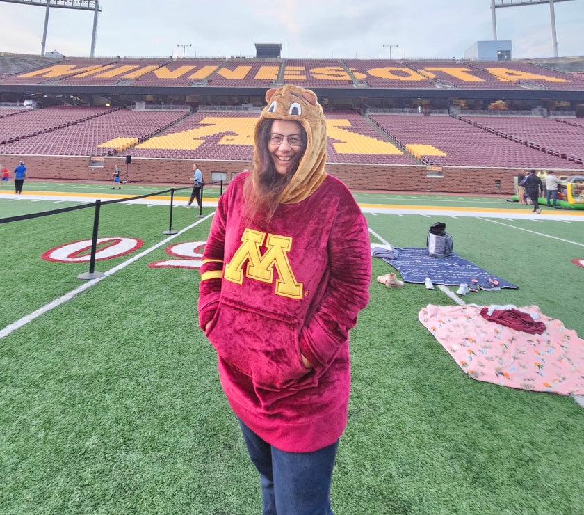 University of Minnesota Gophers Goldy Snugible 2-in-1 Blanket Hoodie & Pillow