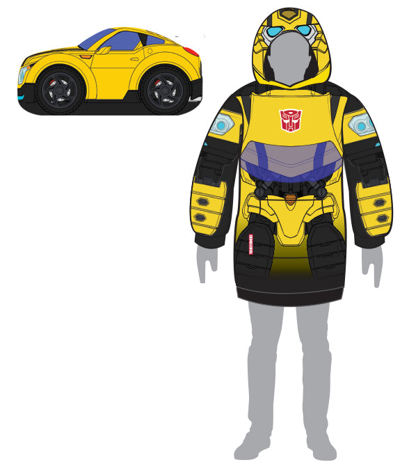 Transformers Bumble Bee Kids Snugible | Blanket Hoodie & Pillow