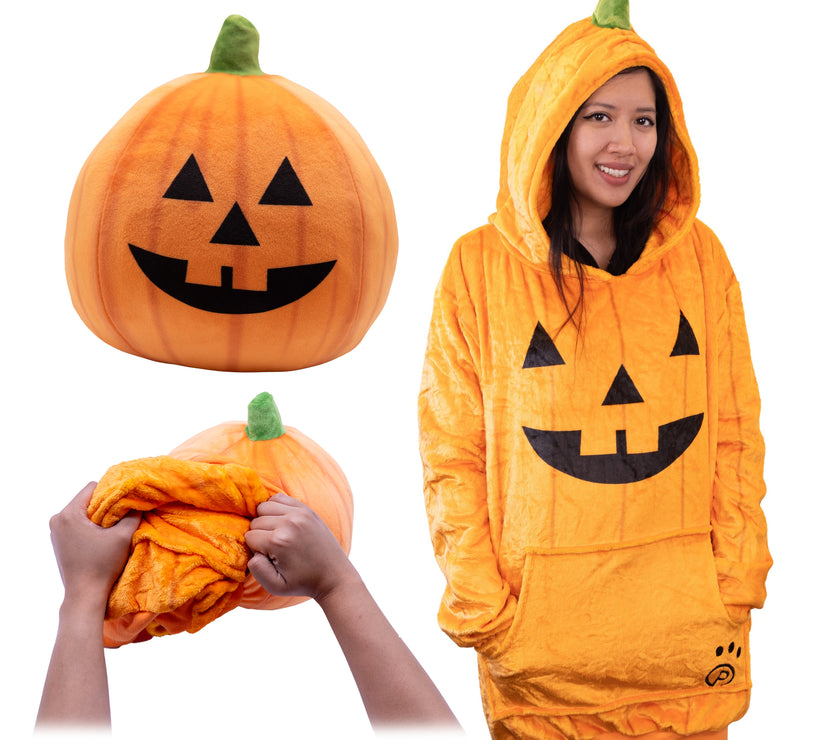 Pumpkin Snugible 2-in-1 Blanket Hoodie & Pillow
