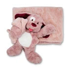 Pinky Doodle Dog 2‑in‑1 Blanket & Plush Toy | Soft Micro Plush Kids Gift