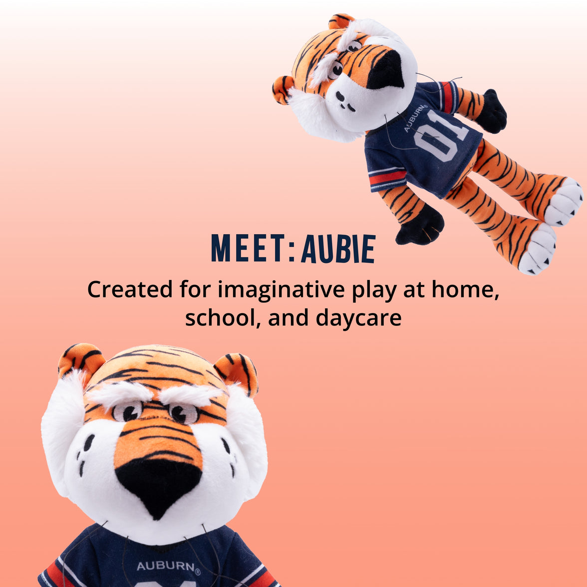 Auburn University Aubie the Tiger 14 Inch Plush Figure "Wholesale"