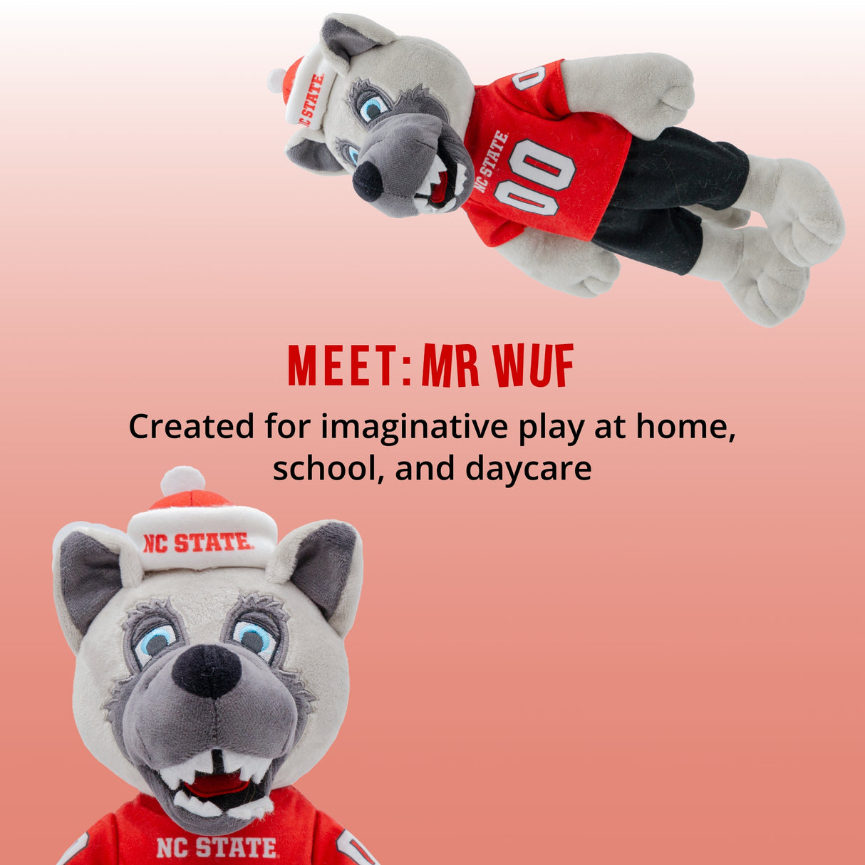 North Carolina State University Mr. Wuf 14 Inch Plush Figure