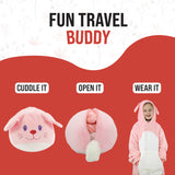 Mochi Bunny Kids Snugible 2-in-1 Blanket Hoodie & Pillow