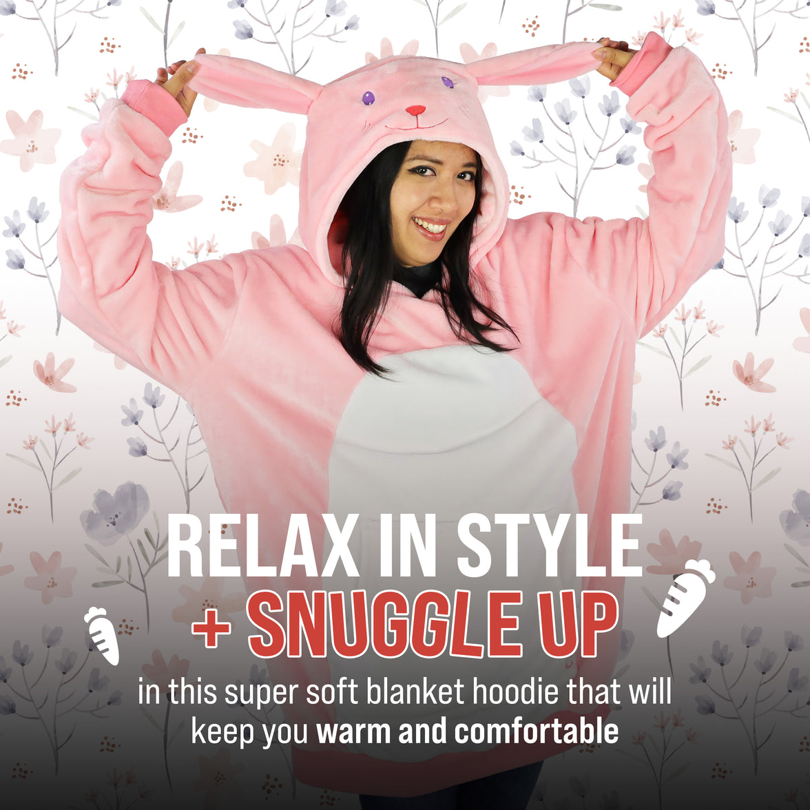 Mochi Bunny Adult Snugible 2-in-1 Blanket Hoodie & Pillow