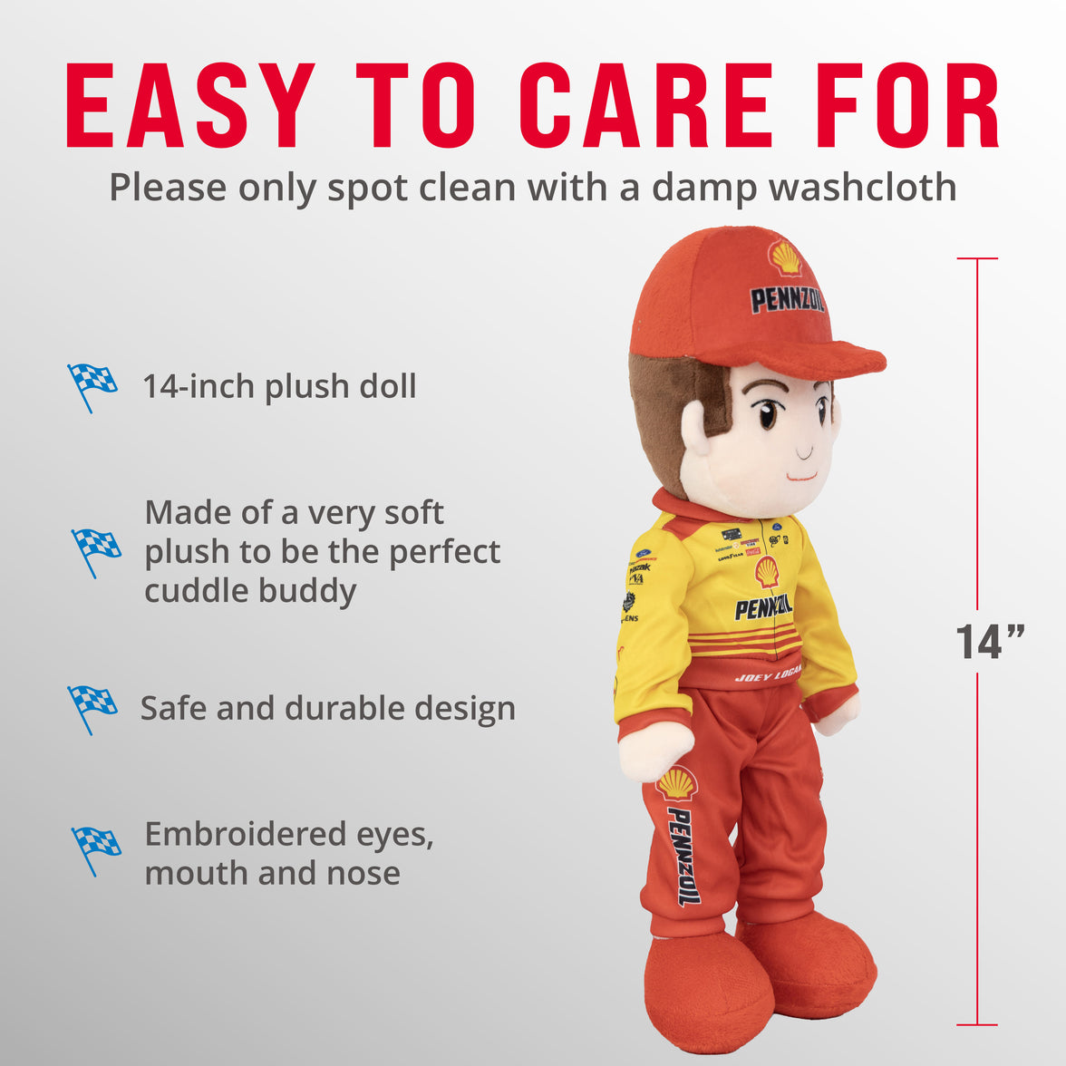 NASCAR | Team Penske Joey Logano 14” Plush Figure