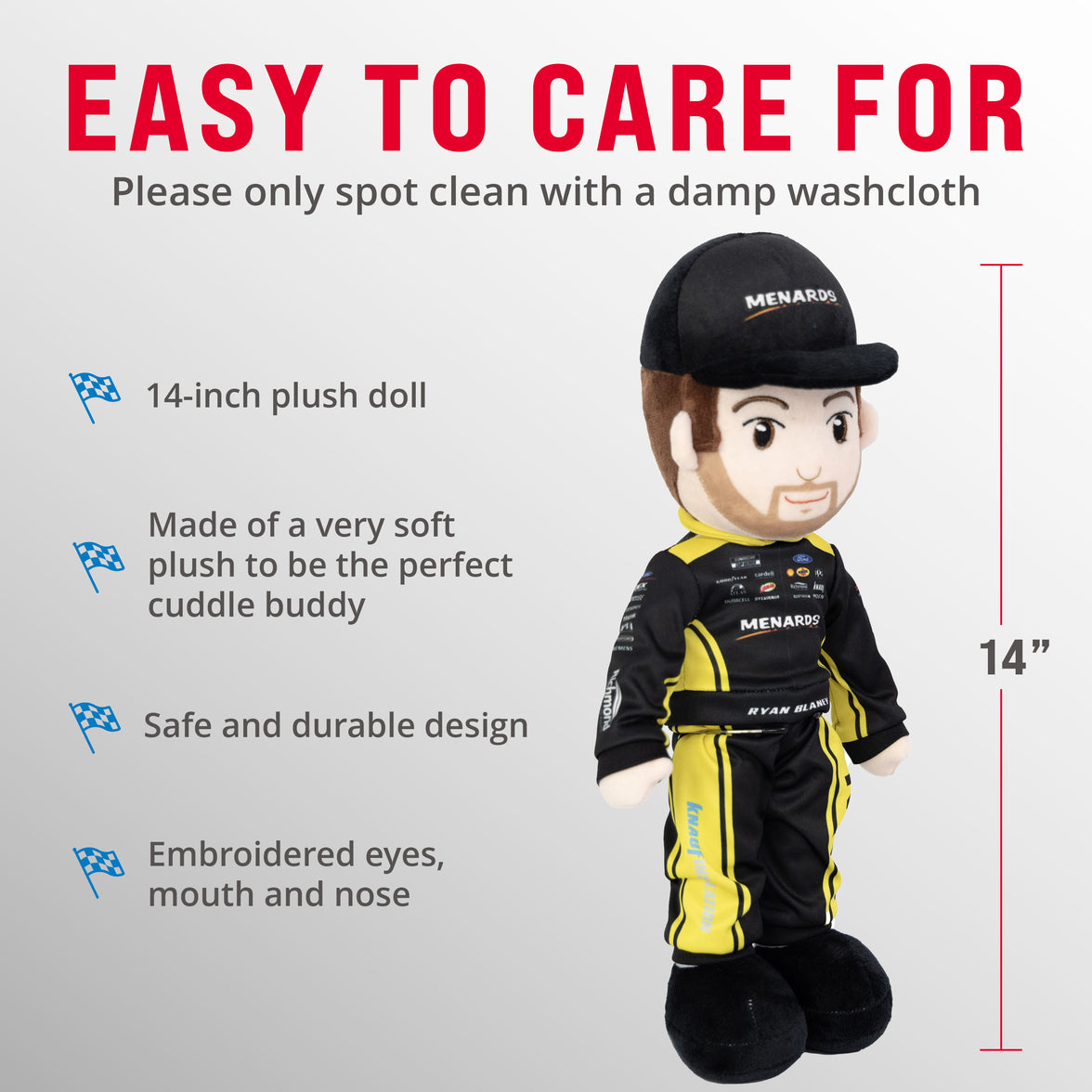 NASCAR | Team Penske Ryan Blaney 14” Plush Figure