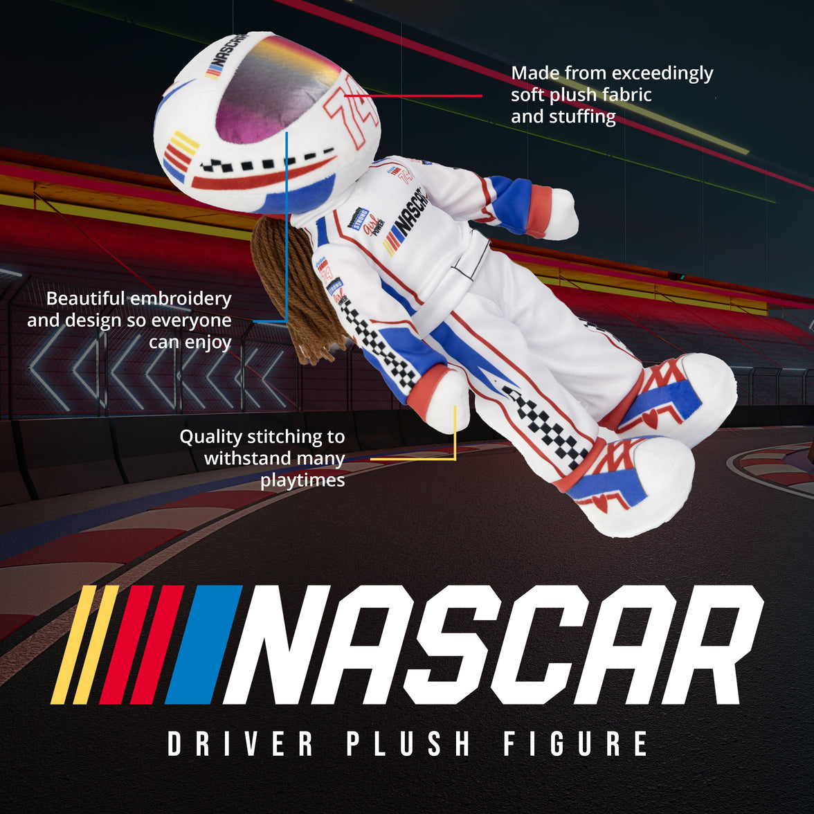 NASCAR | Sally Speedster Racecar Driver 14" Plush Figure