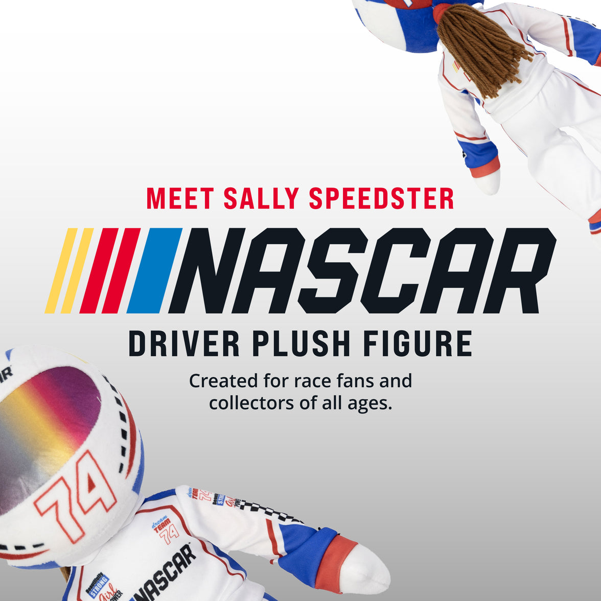 NASCAR | Sally Speedster Racecar Driver 14" Plush Figure