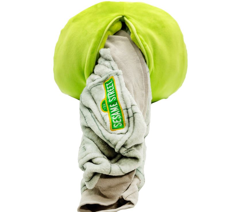 Sesame Street | Oscar the Grouch Adult Snugible 2-in-1 Blanket Hoodie & Pillow