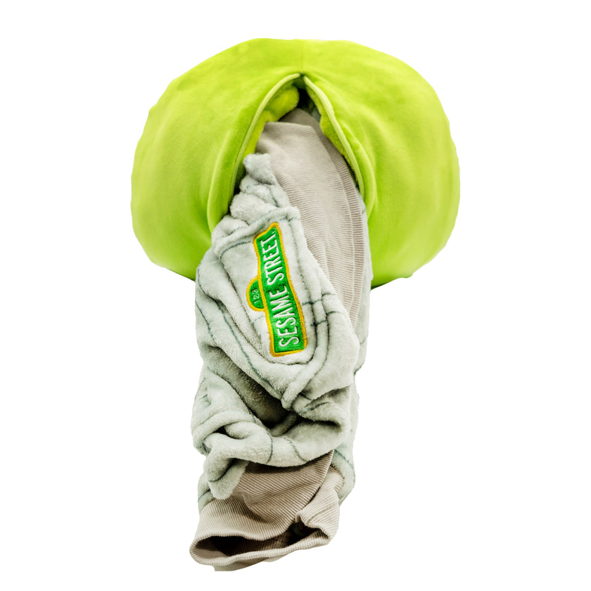 Sesame Street | Oscar the Grouch Adult Snugible 2-in-1 Blanket Hoodie & Pillow