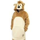 Pawley Bear Blanket Hoodie Plush Wearable Sweatshirt Kids Teens Adults Cozy