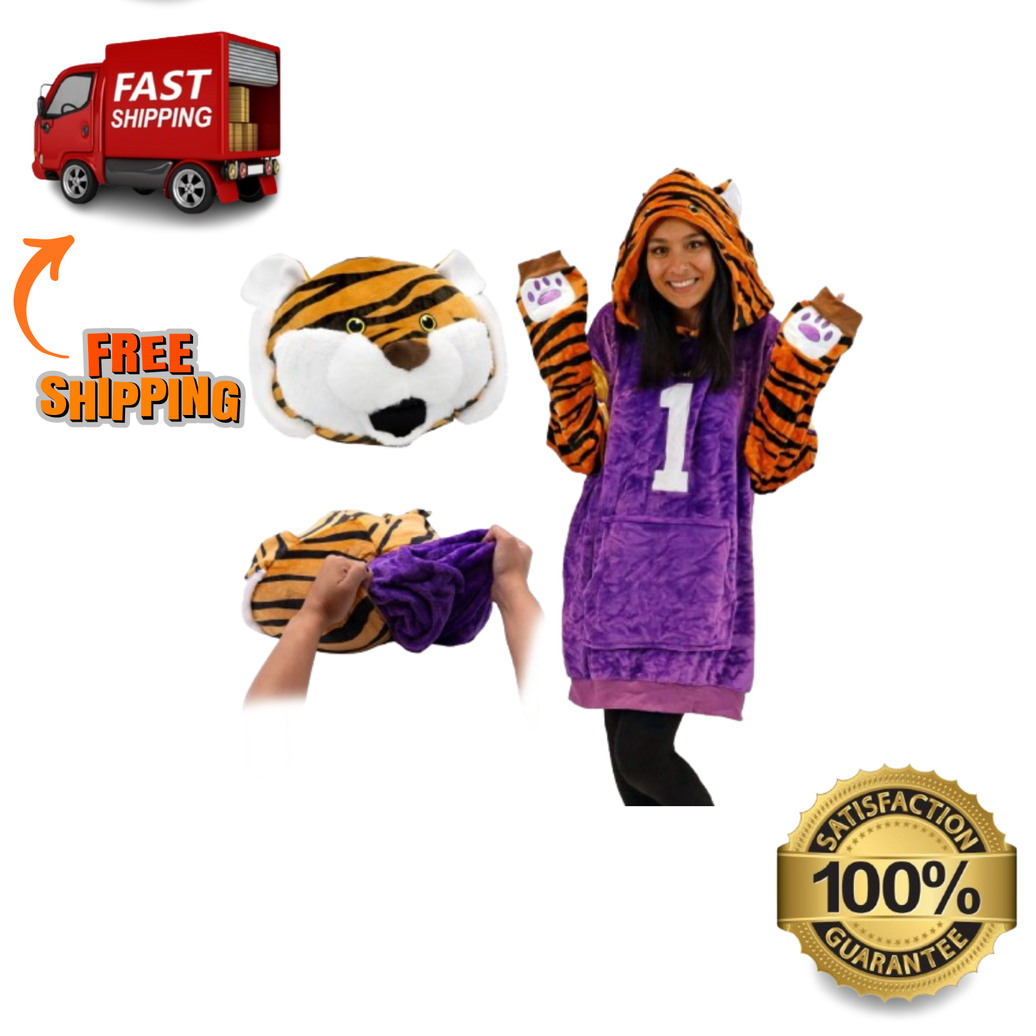 LSU Mike the Tiger Snugible Hoodie Blanket & Plush Pillow | Official LSU Gear